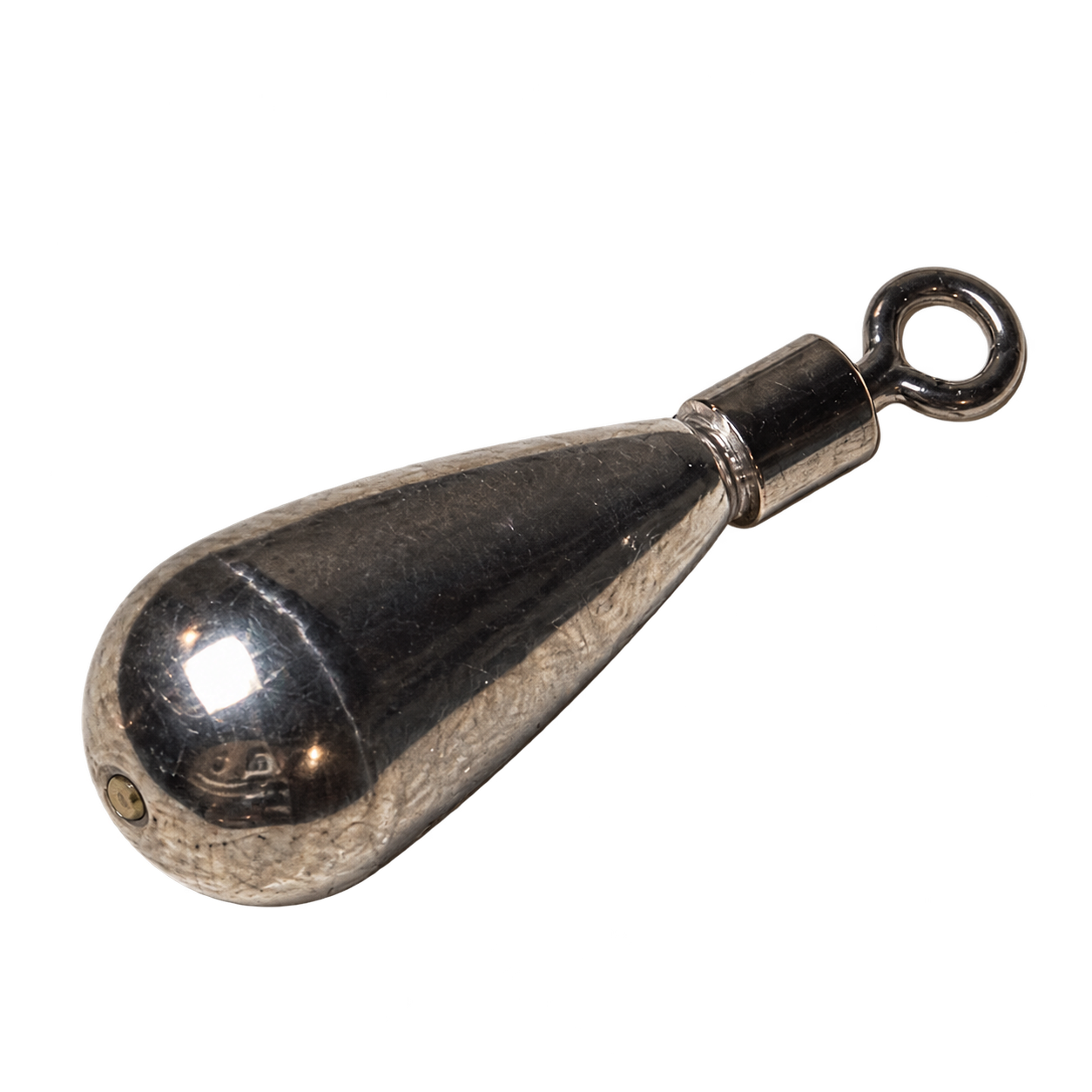 Polished teardrop tungsten weight with swivel eye