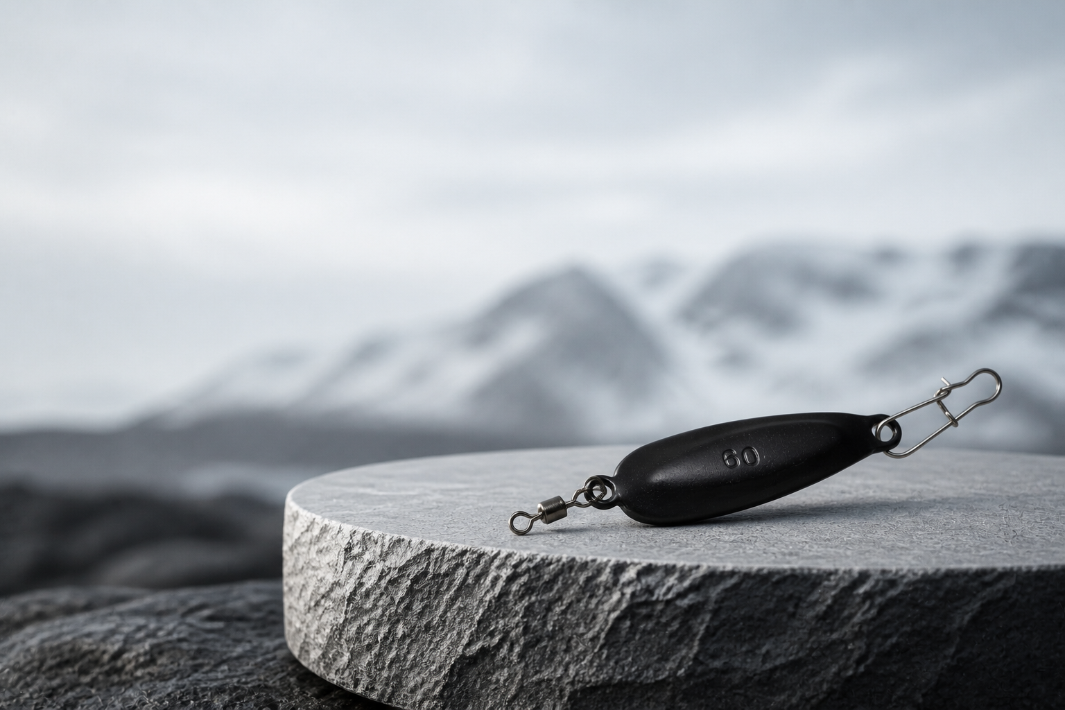 Casting Aid Weight photographed as an Everest Lure field study