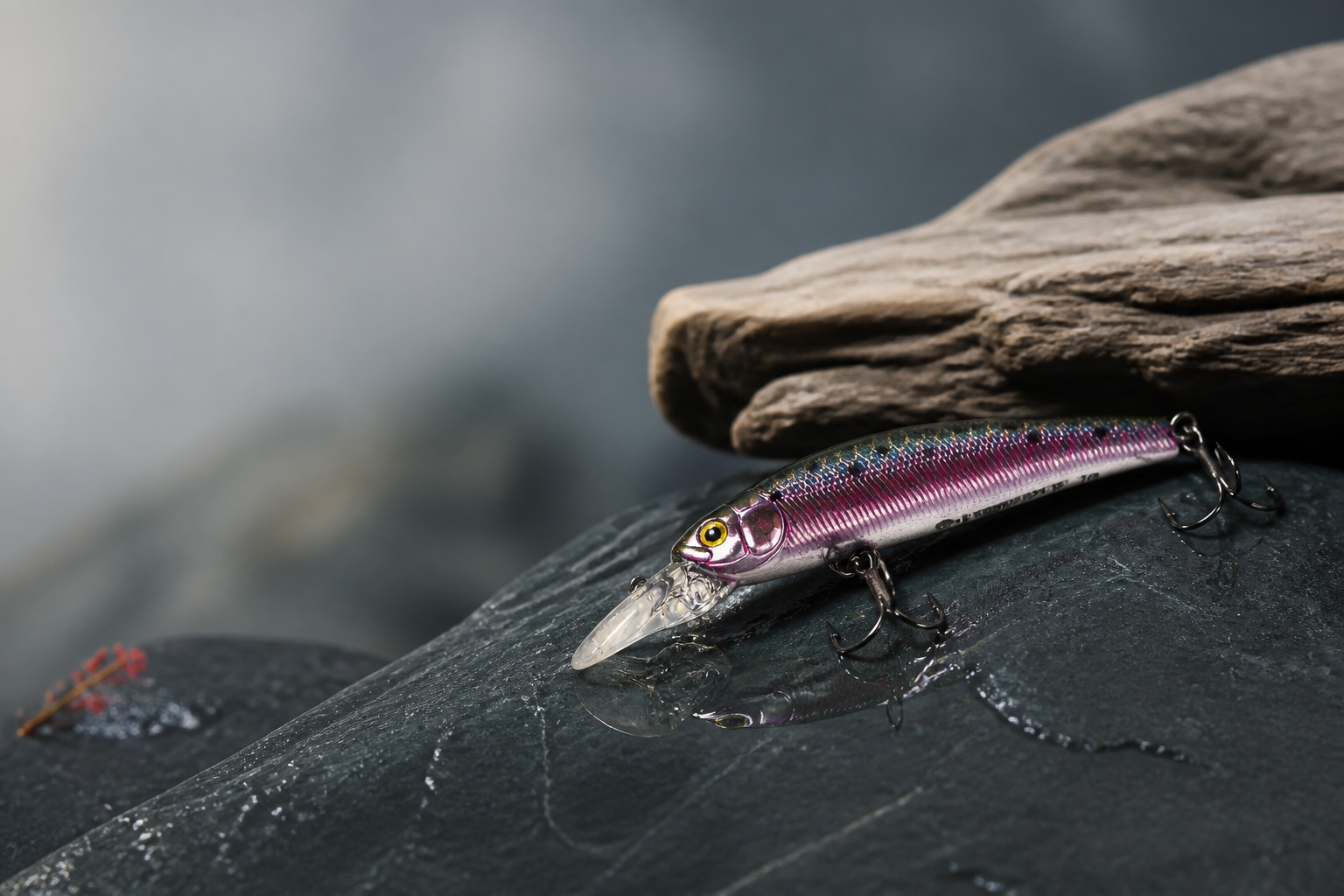Staredown Suspending Jerkbait photographed as an Everest Lure field study