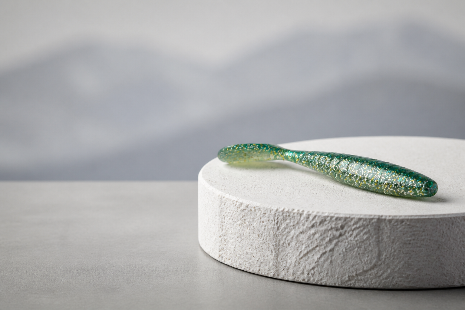 Mr JigginG Reverse Ribbed T-Tail Soft Bait photographed as an Everest Lure field study