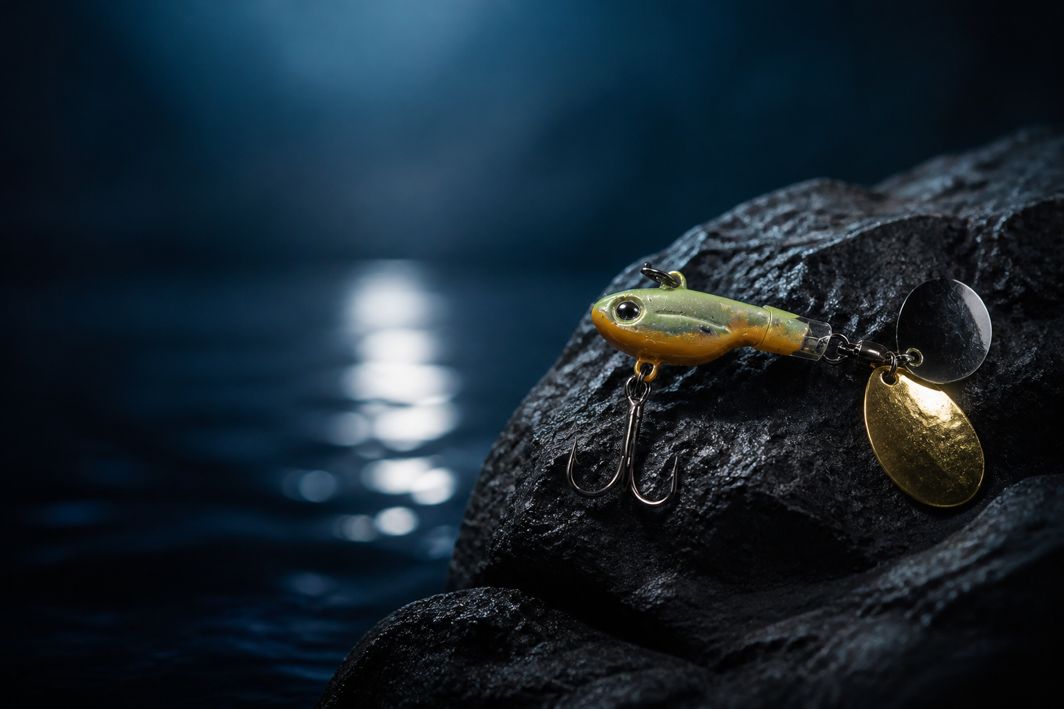 Power Tornado Spinner photographed as an Everest Lure field study
