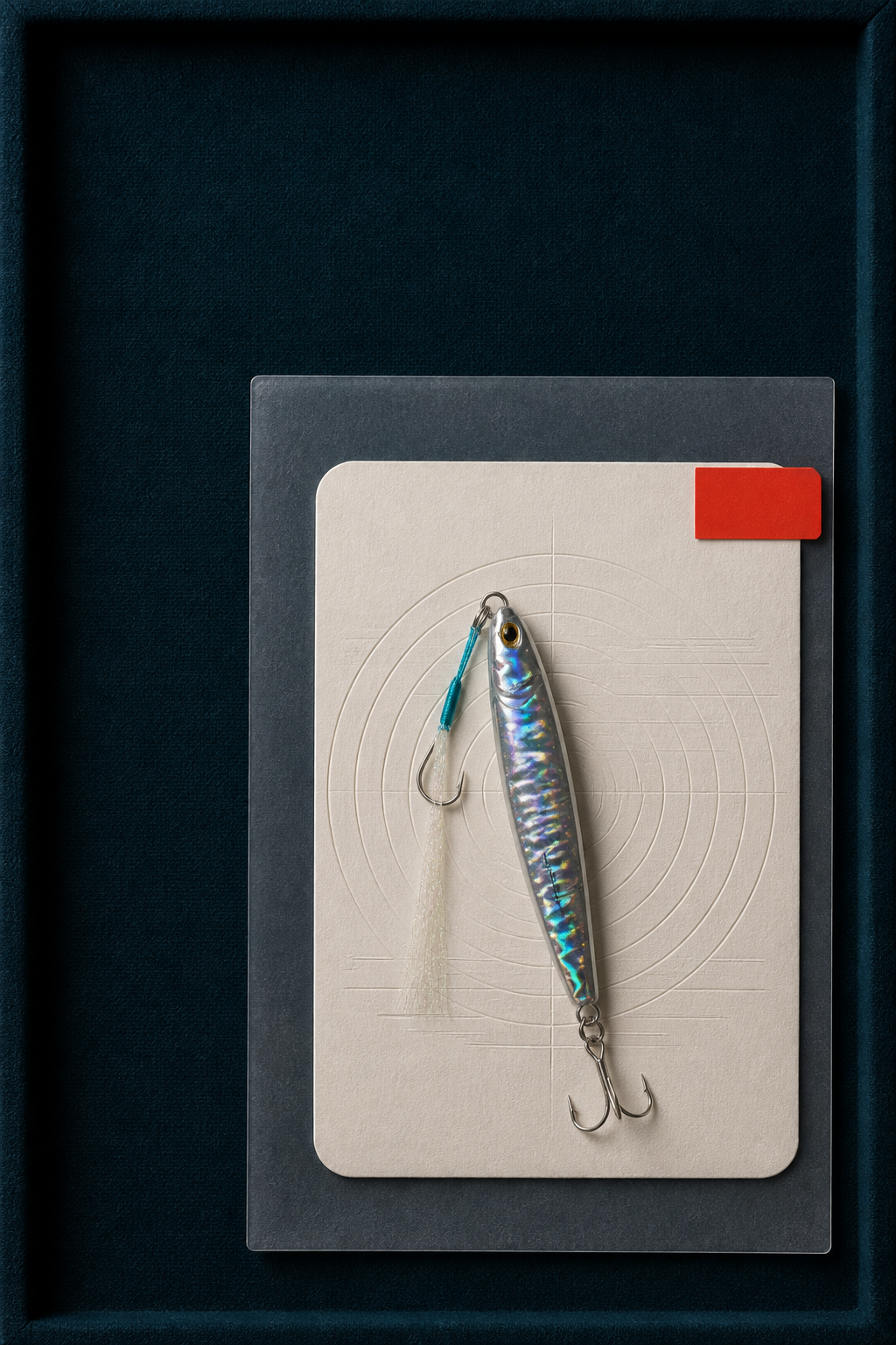 Holographic casting jig arranged on an embossed depth-contour archive card